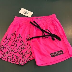 Kill Crew Women's Pink Flame Shorts
